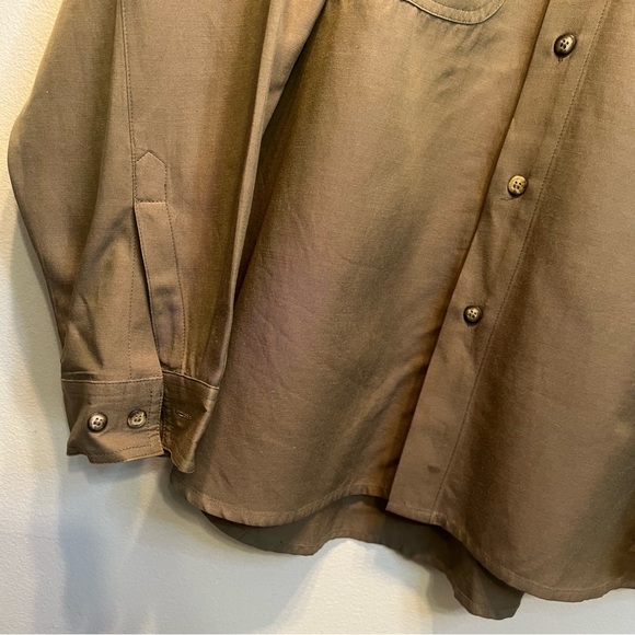 Vintage Winston Woods Silk Blend Men’s Size Large Olive Green Made in Hong Kong - Picture 5 of 9
